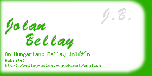 jolan bellay business card